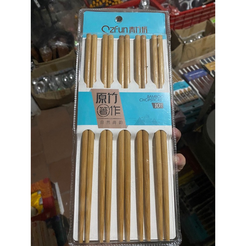 Set 10 đôi Đũa phíp, đũa dừa, đũa inox, đũa tre
