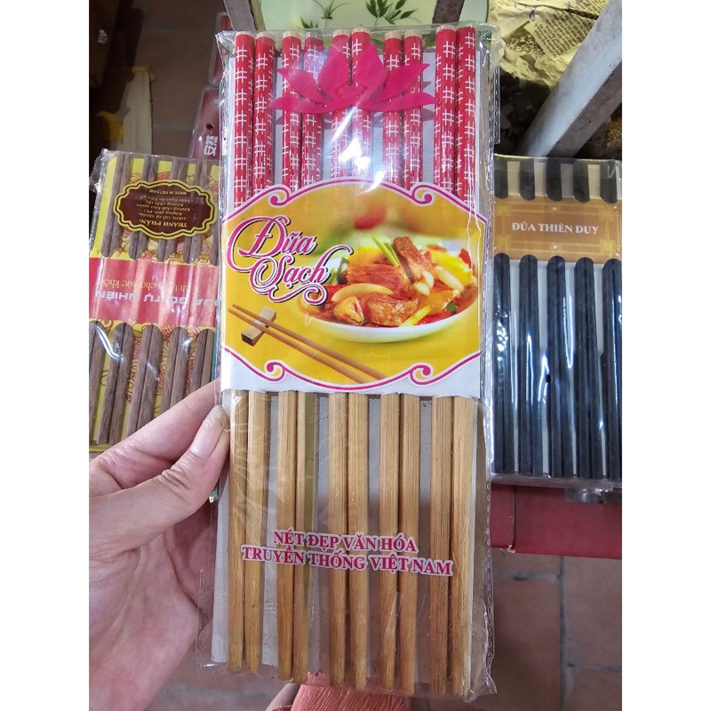 Set 10 đôi Đũa phíp, đũa dừa, đũa inox, đũa tre