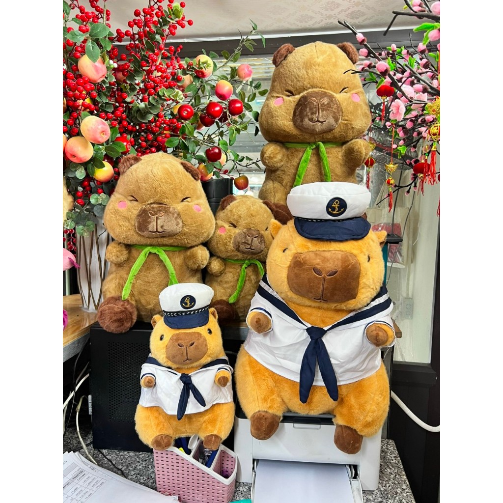 Capybara Gấu Bông Hải Quân Gấu Capybara Thủy Thủ Hải Quân Màu Sắc Đặc Biệt Kỉ Niện Chiến Sỉ Hải Quân Món Quà Tặng Ý Ngĩa
