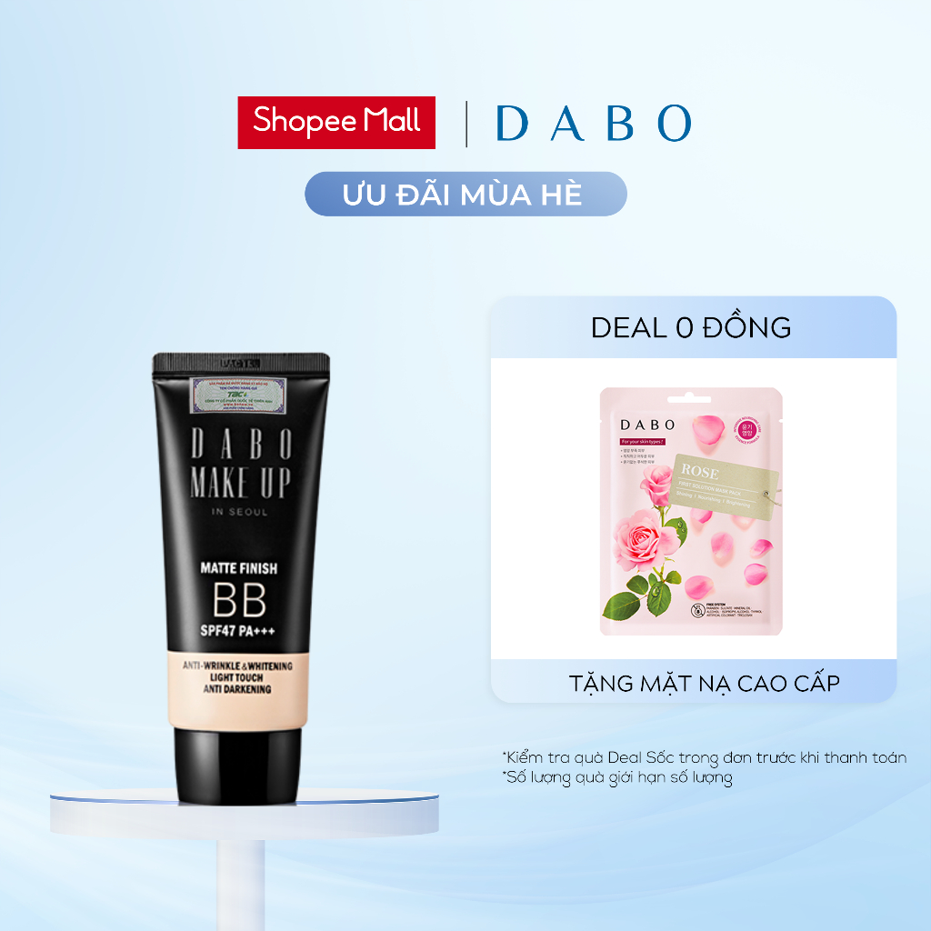 Kem lót nền trang điểm che khuyết điểm 5IN1 - DABO Make Up B.B Matte ...