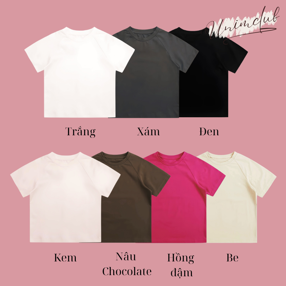 [Vái Cotton 250] Áo Baby Tee Trơn Raplan Nhiều Màu Vải Cotton 250gsm Cao Cấp Đanh Mịn Không Xù Bai Nhão - BBR