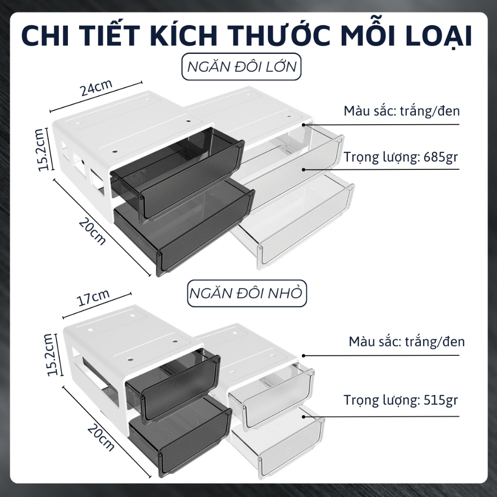 Ảnh Ngăn kéo đa năng DandiHome dán dưới mặt bàn làm việc và tủ bếp 4