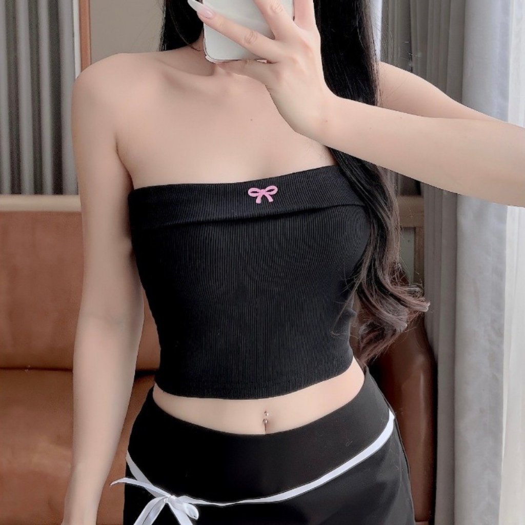 Áo Ống Croptop, Áo Quây Ngang Không Mút Ngực Ôm Body SAN Clothings - P14