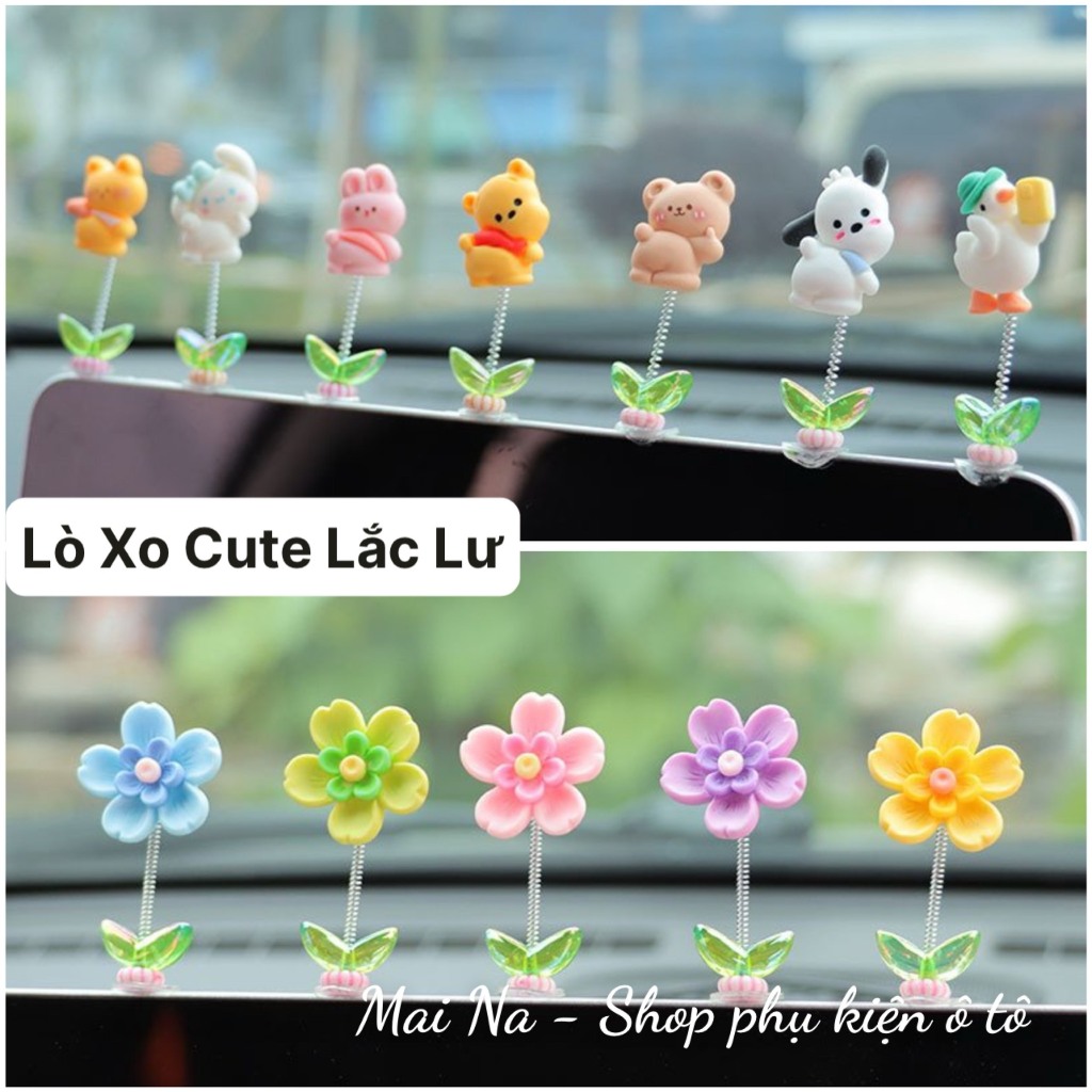 Hình Dán Trang Trí Lò Xo Lắc Lư Hình Bông Hoa Trên Xe, Siêu Dễ Thương, Thú Vị, Decor Ô tô, Xe Máy, Gia Đình