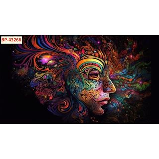 Tranh Thổ dân 3D Lụa dán tường chất vải lụa [Keo riêng tặng kèm] dán quán bi-a, bida