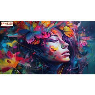 Tranh Thổ dân 3D Lụa dán tường chất vải lụa [Keo riêng tặng kèm] dán quán bi-a, bida