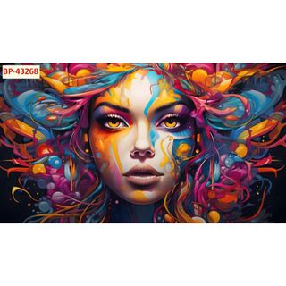 Tranh Thổ dân 3D Lụa dán tường chất vải lụa [Keo riêng tặng kèm] dán quán bi-a, bida