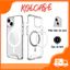 Ốp lưng điện thoại trong suốt Space KOLEAD P82 hỗ trợ sạc từ tính cho lph X XSM 11 12 13 14 15 Promax