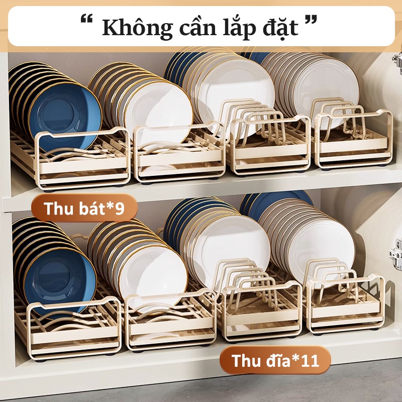 Lifinity Kệ Bát Đĩa Thép Carbon-Kệ Nhà Bếp Có Khay Hứng Nước, Có Thể Dùng Kèm Giỏ Kéo
