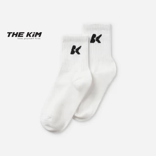 THEKIM Tất vớ cổ cao logo K , co giãn bốn chiều , vải dệt kim thấm hút mồ hôi P212