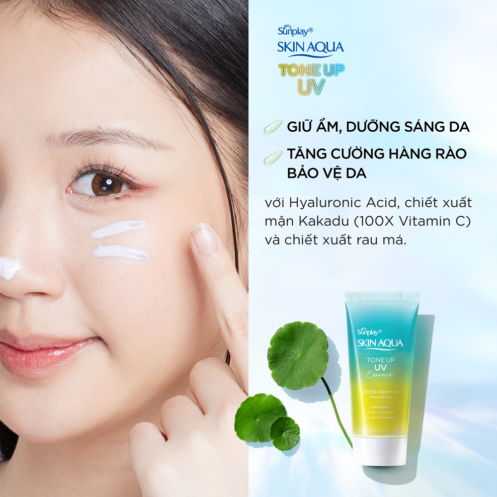 Ảnh Tinh Chất Chống Nắng Hiệu Chỉnh Sắc Da Sunplay Skin Aqua Tone Up UV Mint Green 50g 4