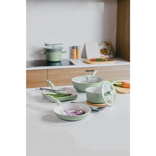 Chảo chống dính Berghoff Balance 20-24-28cm, phủ gốm Ceramic không BPA, bảo hành 24 tháng chính hãng