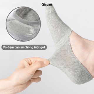 Set 5 đôi tất lười nam mang mùa hè GOMTAT, vớ lười nam có đệm cao su chống tuột gót - KOL-LUOI-02