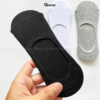 Set 5 đôi tất lười nam mang mùa hè GOMTAT, vớ lười nam có đệm cao su chống tuột gót - KOL-LUOI-02
