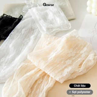 Vớ ren cổ cao nữ GOMTAT, chất liệu sợi poly mềm mịn, hút ẩm thoáng khí, khử mùi êm chân - SUX-2502