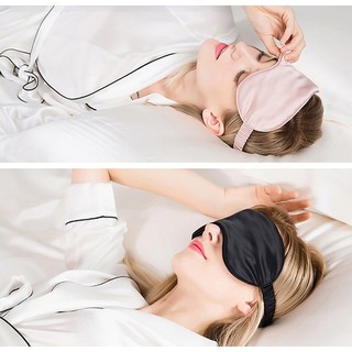 Miếng Bịt Mắt, Mặt Nạ Che Mắt Ngủ Bằng Lụa 100% Tự Nhiên Mềm Mại Tiện Dụng Khi Đi Du Lịch