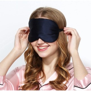 Miếng Bịt Mắt, Mặt Nạ Che Mắt Ngủ Bằng Lụa 100% Tự Nhiên Mềm Mại Tiện Dụng Khi Đi Du Lịch
