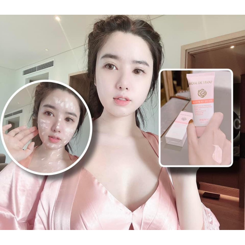 Combo kem chống nắng rose de seoul và sữa rửa mặt rose de seoul date 2028 IS344