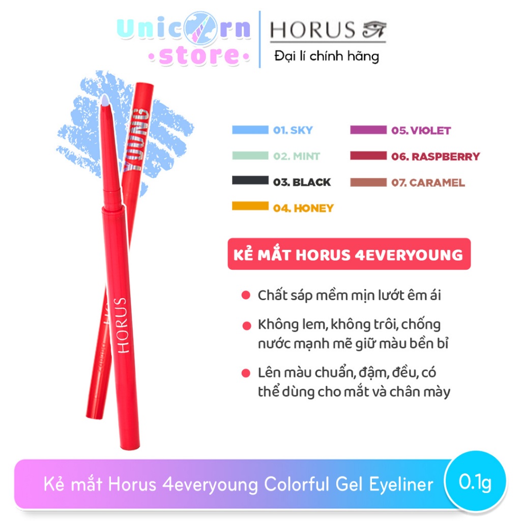 Bút Kẻ Mắt Horus 4Everyoung Colorful Gel Eyeliner 0.1g