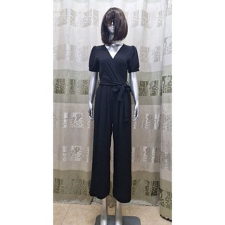 Jumsuit đen cột eo monteau Los Angeles