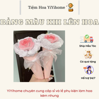 BẢNG PHẤN LÊN MÀU ĐẸP CHO HOA KẼM NHUNG VÀ CỌ TÁN CÁNH HOA XINH ĐẸP ĐỒ THỦ CÔNG HANDMADE YIYIHOME
