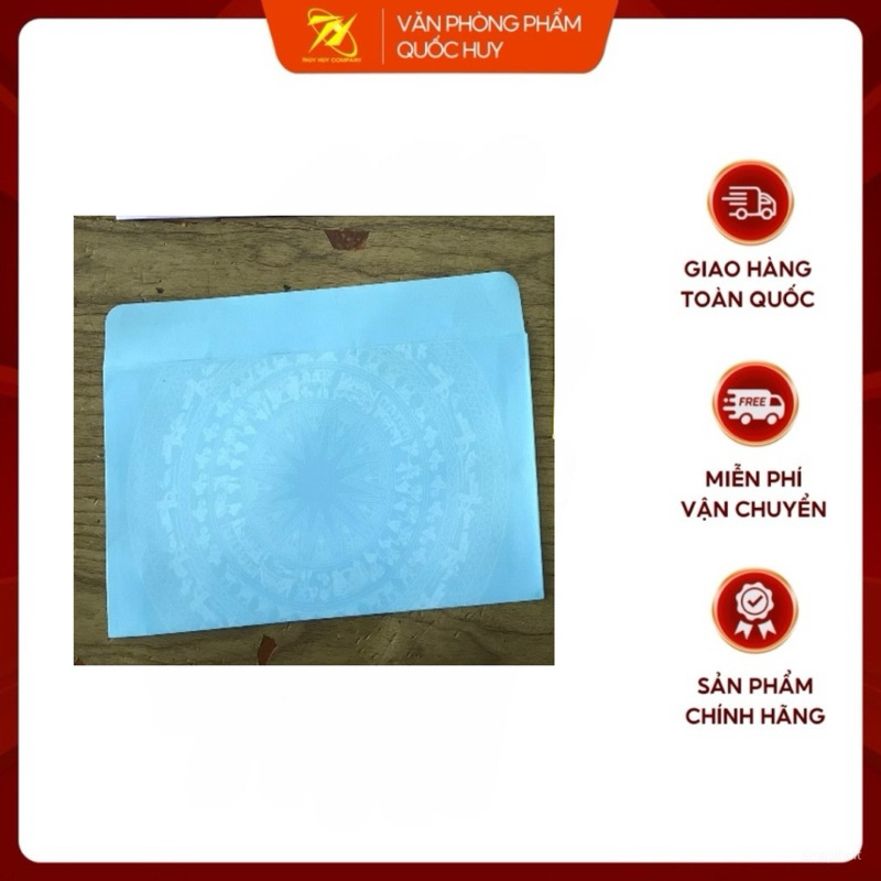 [LẺ] PHÔI PHONG BÌ TRỐNG ĐỒNG VÀNG KT12x22CM, 20CÁI - VPP QUỐC HUY.