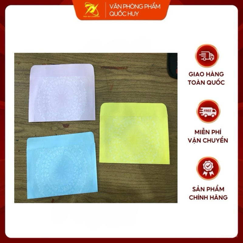 [LẺ] PHÔI PHONG BÌ TRỐNG ĐỒNG VÀNG KT12x22CM, 20CÁI - VPP QUỐC HUY.