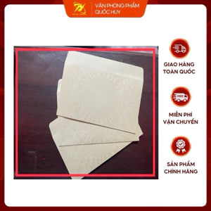 PHÔI PHONG BÌ TRỐNG ĐỒNG VÀNG, XANH BIỂN KT12x22CM,100 CÁI - VPP QUỐC HUY.