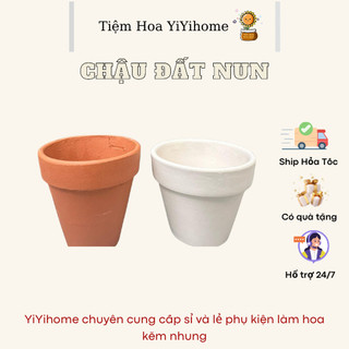 CHẬU ĐẤT NUNG THÔNG DỤNG TRỒNG SEN ĐÁ - HOA KẼM NHUNG