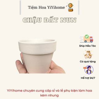 CHẬU ĐẤT NUNG THÔNG DỤNG TRỒNG SEN ĐÁ - HOA KẼM NHUNG