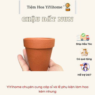 CHẬU ĐẤT NUNG THÔNG DỤNG TRỒNG SEN ĐÁ - HOA KẼM NHUNG