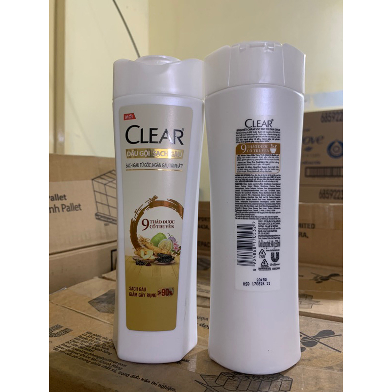 Dầu gội sạch gàu Clear Botanique 9 thảo dược quý 340g , 630g .