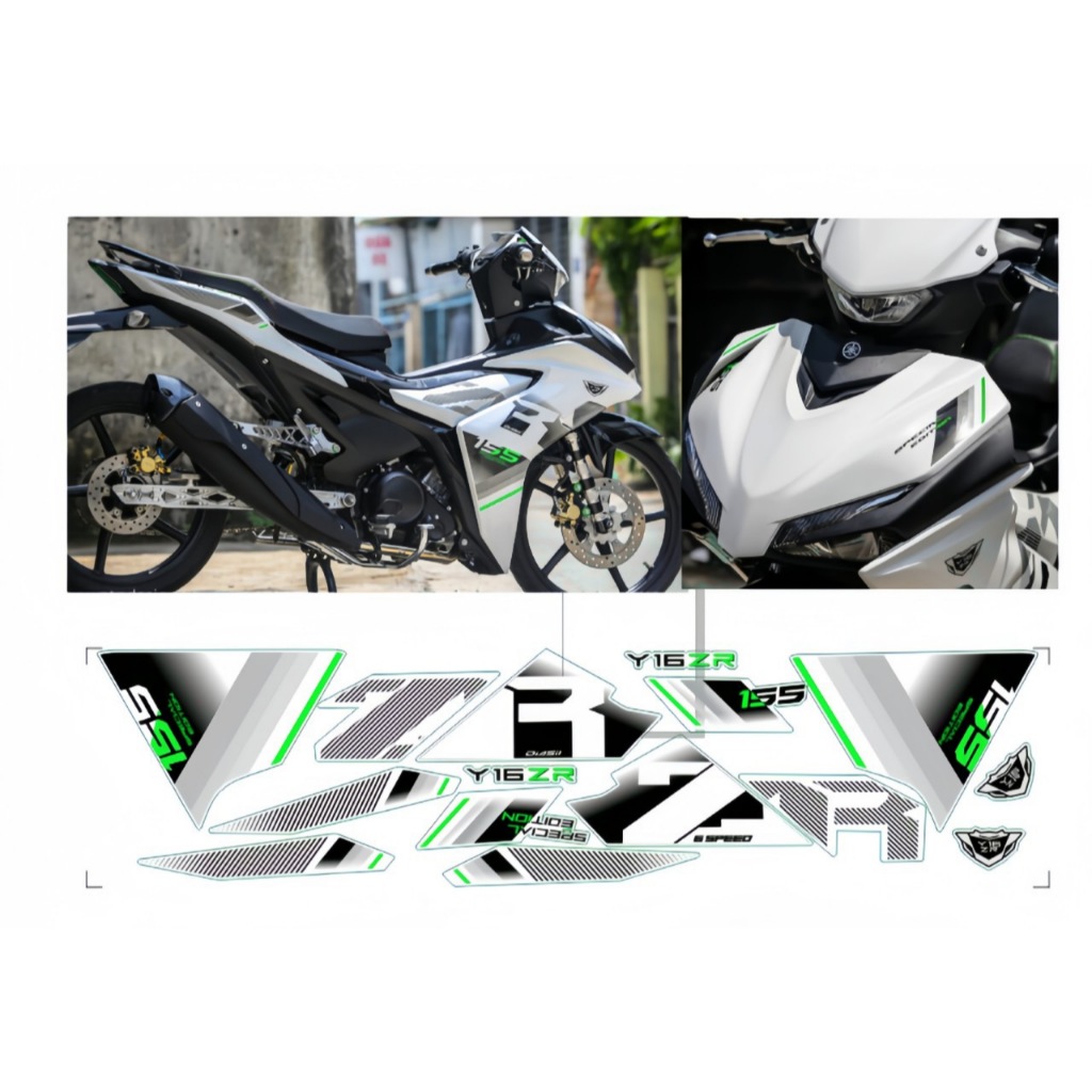 Tem rời exciter 155 cao câp chất liệu in 3 lớp PPF chóng nước không phai màu ,NHÃN DÁN.