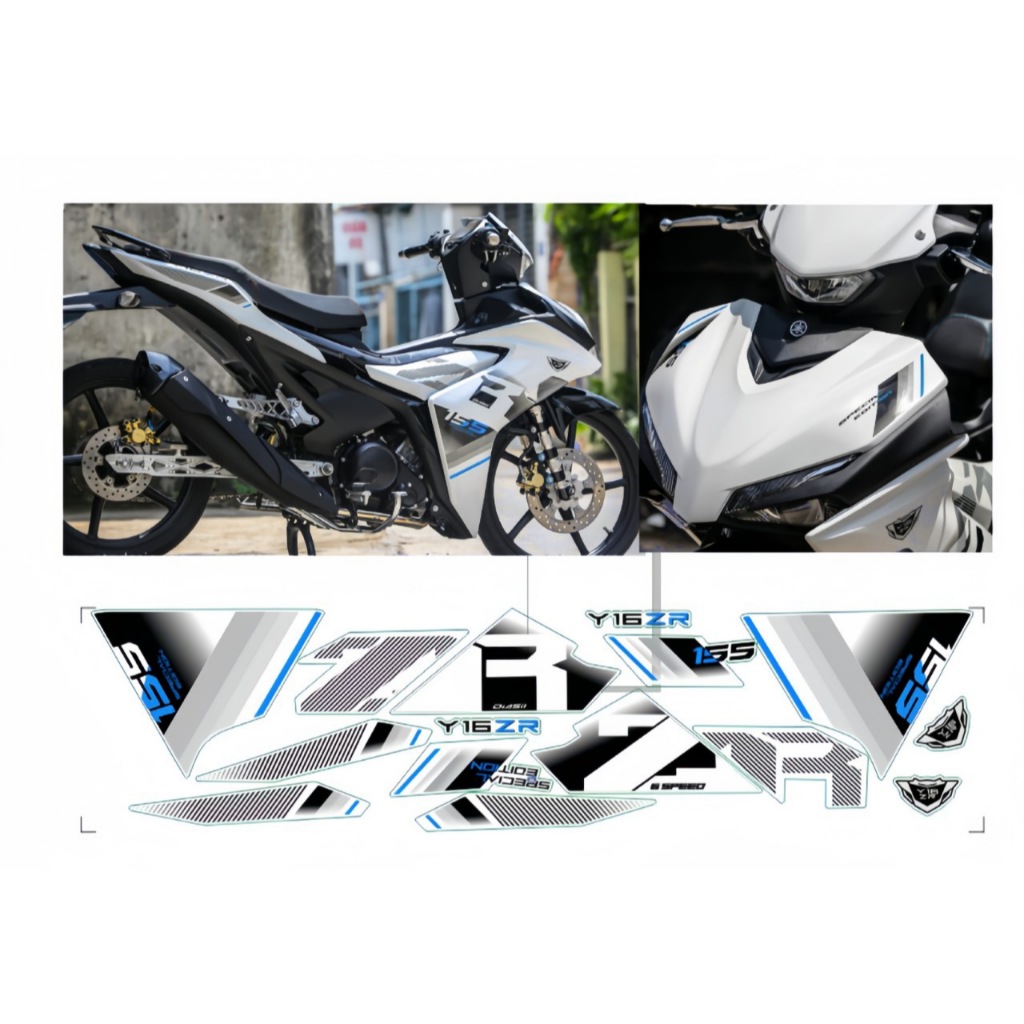 Tem rời exciter 155 cao câp chất liệu in 3 lớp PPF chóng nước không phai màu ,NHÃN DÁN.