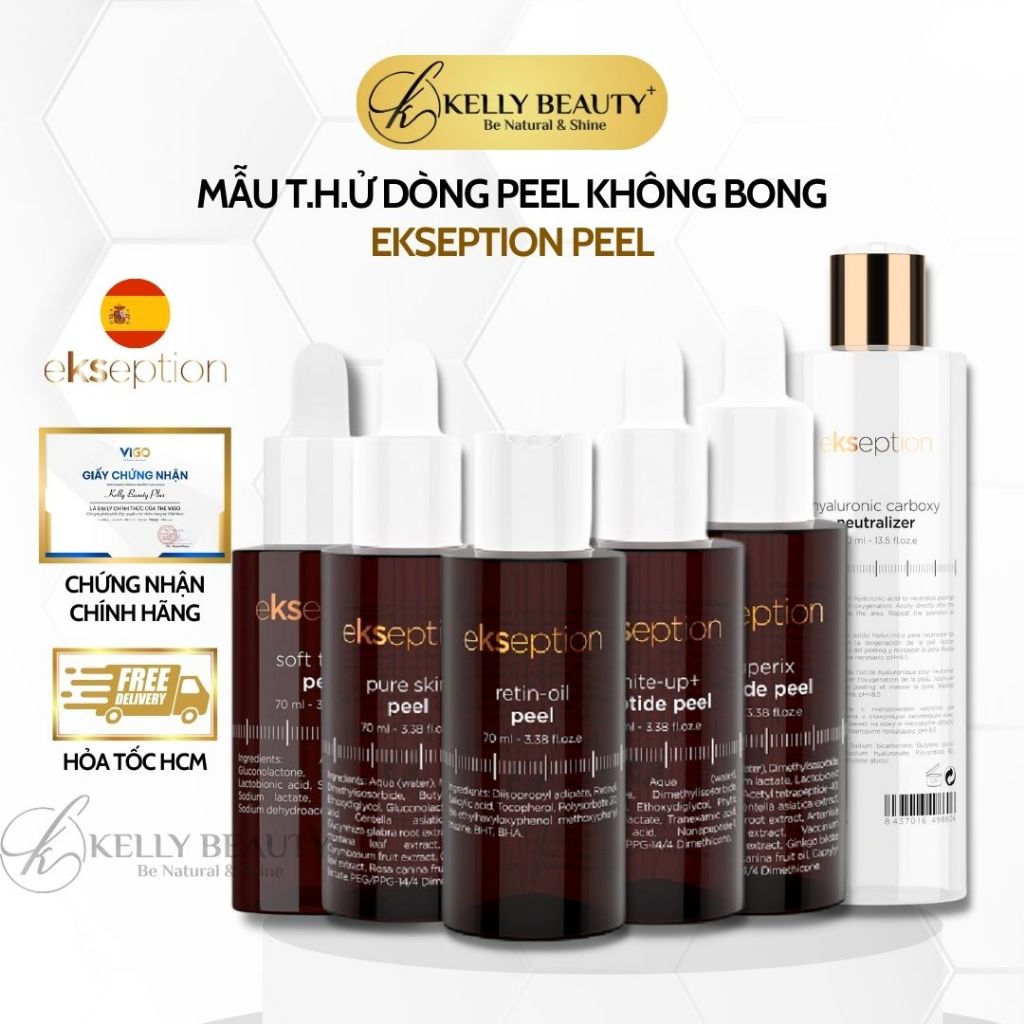 Các Dòng ekseption peel - Pure Skin; White-Up Peptide; RetinOil ...
