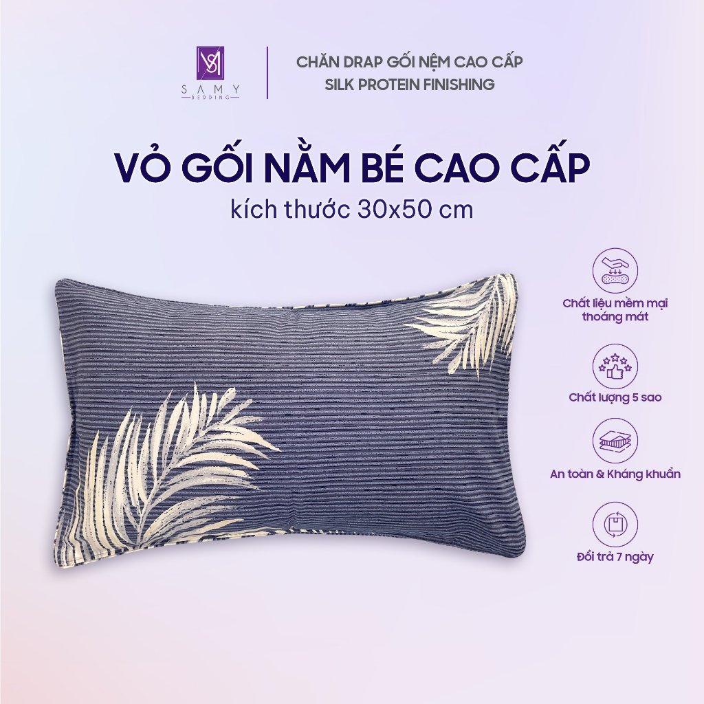 Ảnh Vỏ gối nằm bé cao cấp Samy Bedding êm ái, thoáng mát 3