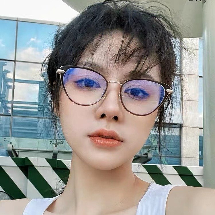 Gọng kính cận mắt mèo nữ nam sang chảnh thời trang chống tia UV thay được tròng cận 582