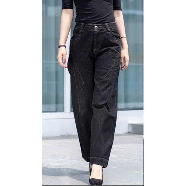 Quần Jeans nữ JENI 1164 dáng baggy #Quần Jeans trơn màu thanh lịch