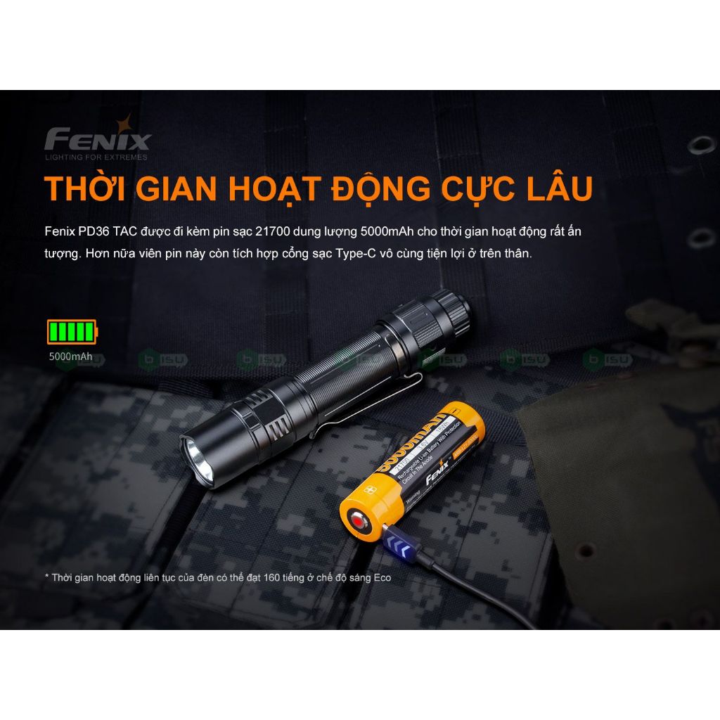 Đèn FENIX PD36 TAC Chính hãng (3000 Lumens)