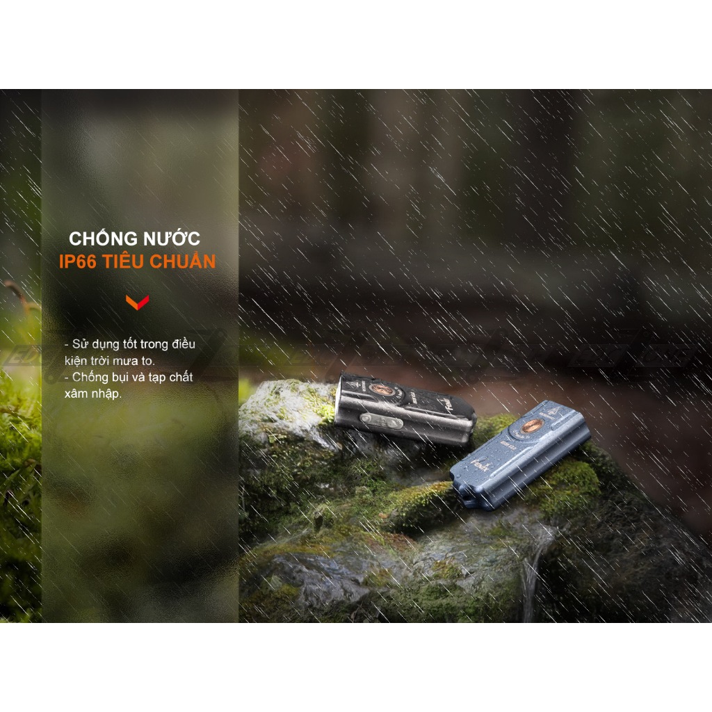 Đèn móc khóa FENIX E03R V2.0 Chính hãng (500 Lumens)