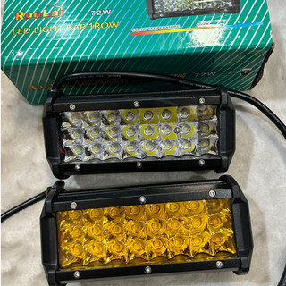 Đèn led Runlai 3 hàng 17cm công suất 72w, dùng chung điện 12v 24v, ánh sáng trắng, vàng.