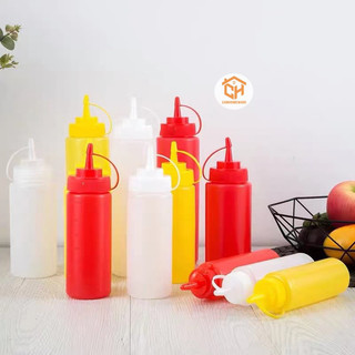 Lọ đựng tương ớt, tương cà, nước sốt nhựa Việt Nhật 200ml, 300ml, 500ml Cam Homeware