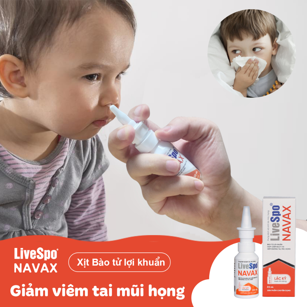 Ảnh Bình xịt sẵn LiveSpo Navax Chuyên dụng - Giảm nguy cơ viêm tai mũi họng - Hộp nhựa 20ml 3