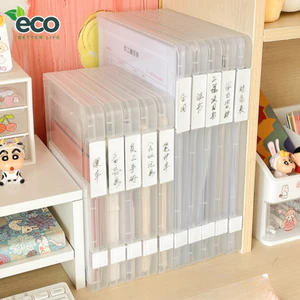 Hộp đựng tài liệu A4 trong suốt ECO có khóa cài, Hộp tài liệu chống bụi bảo vệ giấy tờ lưu trữ tốt