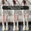 Tất ống chân dệt kim GOMTAT phong cách lolita, vớ nhún ống chân y2k chất liệu mềm mịn, co giãn - AJ-2501