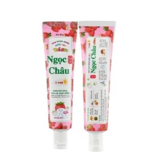 [ CHÍNH HÃNG] Kem Đánh Răng Dược Liệu Ngọc Châu Trẻ Em Hương Dâu (50g) Dành Cho Bé 2–6 Tuổi