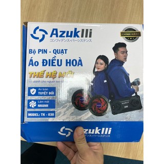 Áo điều hòa AZUKI 20v chạy 10h-15h quạt mát, chống nắng nóng, an toàn BẢO HÀNH 12 THÁNG.