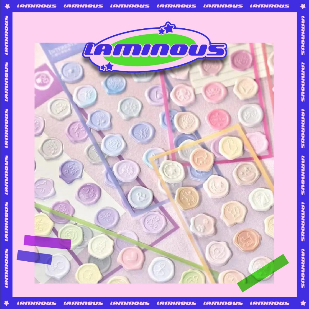 Set 18 Miếng Sticker Dấu Sáp Dáng Tròn Niêm Phong Trang Trí Sổ Tay, Bìa ...