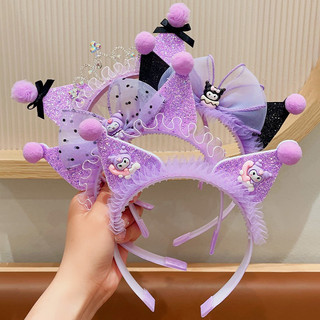 Băng đô cài tóc kuromi màu tím cho bé gái hoạt hình cute dễ thương