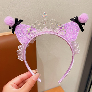 Băng đô cài tóc kuromi màu tím cho bé gái hoạt hình cute dễ thương